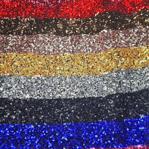 Women's GAP “Crazy Stripe” Sequin Party Holiday Cocktail Dress Size Small - Picture 8 of 12